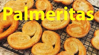 Receta de las Palmeritas  Corazones de Hojaldre  Palmiers paso a paso [upl. by Shaffert]