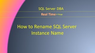 How to Rename SQL Server Instance Name [upl. by Willis]