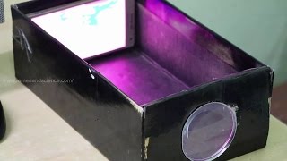 Making HD Film Projector using Smartphone amp Shoe Box at Home [upl. by Enovad]