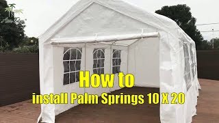 Palm Springs 10 X 20 White Party Tent Gazebo Canopy with Sidewalls [upl. by Myo]