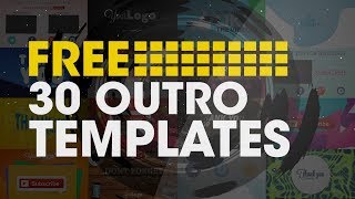 30 Outro Templates Free  After Effects  2016 [upl. by Ashling]