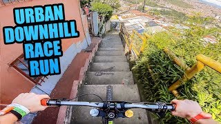 CRAZY URBAN MTB DOWNHILL TRACK  FULL RACE RUN [upl. by Aek]