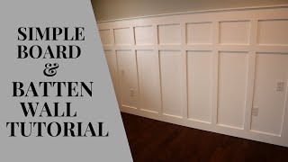 SIMPLE DIY BOARD AND BATTEN WALL TUTORIAL [upl. by Anibla]