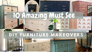 10 Amazing Furniture Makeovers  DIY Furniture Flip [upl. by Ailisab]