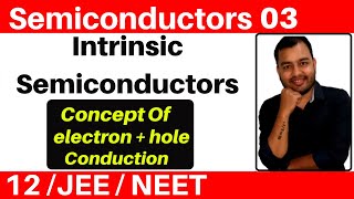 Semiconductors 03  Intrinsic Semiconductors  Concept Of electron  Hole Conduction [upl. by Lucania]