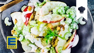 Waldorfsalat Rezept  Rohkostsalat mit Sellerie und selbst gemachter Mayonnaise  EDEKA [upl. by Enitnelav]