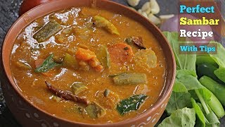 Sambar Recipe In Teluguహోటల్ స్టైల్ సాంబార్Perfect Sambar In teluguHow To make Sambar Vismai food [upl. by Ojimmas]