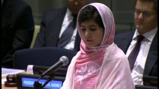 Malala Yousafzais UN speech  Channel 4 News [upl. by Yttel]