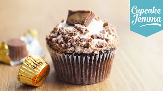 How to make Peanut Butter Cup Cakes  Cupcake Jemma [upl. by Kir51]