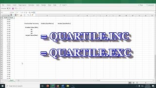 How to Calculate Quartiles Using Excel QUARTILEINC and QUARTILEEXC [upl. by Aleik]