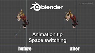 Blender animation tip  space switching [upl. by Hgielrak]