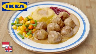 Resep BAKSO SAPI ALA IKEA Lengkap Dengan Saus Gravy amp Mashed Potato Swedish Meatballs [upl. by Eilloh]