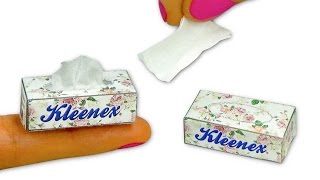 Miniature DIY Tissue or Kleenex box actually works tutorial  YolandaMeow♡ [upl. by Fields153]