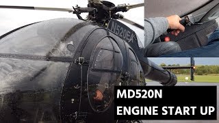 HOW TO START A HELICOPTER  MD520 NOTAR [upl. by Lehcsreh]