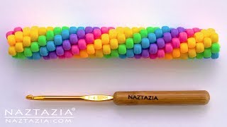 How to Crochet Bead Tubes  Beaded Crocheted Ropes by Naztazia [upl. by Lerret]