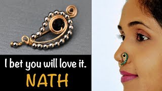 Nath Nosring  Indian Nose Ring  Maharashtrian Nosering  VHMJ [upl. by Kerat]