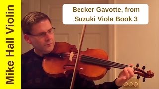 Becker Gavotte  5 from Suzuki Viola Book 3 [upl. by Mlehliw]