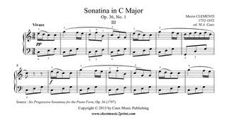 Clementi  Sonatina Op 36 No 1 33 [upl. by Ganley]