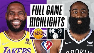 LAKERS at NETS  FULL GAME HIGHLIGHTS  January 25 2022 [upl. by Ney746]