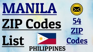 MANILA ZIP Code s LIST  Manila ZIP Codes List  Check your code under 1minute [upl. by Deerc]