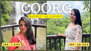 COORG VLOG Budget vs Luxury Travel Guide  Places to Visit in Coorg  Coorg Tour Plan [upl. by Odrarebe]