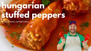 Hungarian Stuffed Peppers töltött paprika [upl. by Scoter133]