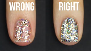 HOW TO APPLY GLITTER NAIL POLISH  KELLI MARISSA [upl. by Yraht]