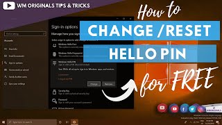 How To Change  Reset PIN Password in Windows 10 [upl. by Kaslik]