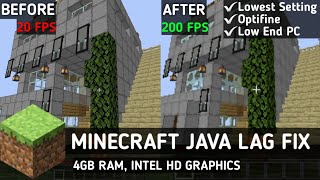 How To Reduce Lag In Minecraft Java In Low End PC  Minecraft Lag Fix amp FPS Boost [upl. by Arekahs]