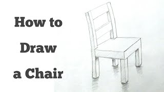 How to draw a wooden chair [upl. by Nomzzaj]