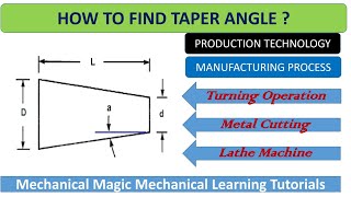 TAPER ANGLE  HOW TO FIND TAPER ANGLE  GATE  METAL CUTTING [upl. by Kenrick]