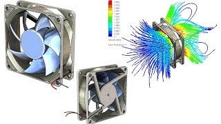 SolidWorks FL Tutorial 282  PC Fan with flow simulation analysis [upl. by Denae]