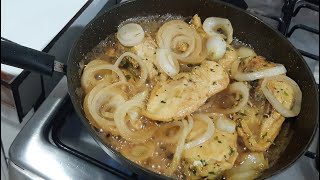 Como HACER POLLO ENCEBOLLADO  DELICIOSO [upl. by Annovahs975]