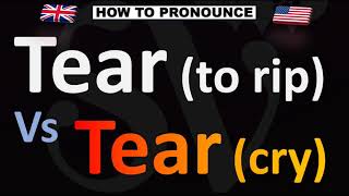 How to Pronounce TEAR Vs TEAR [upl. by Elocal]