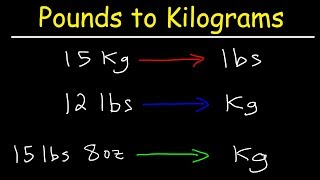 How To Convert From Pounds To Kilograms and Kilograms to Pounds [upl. by Emelun607]