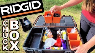 RIDGID Tool Boxes as Camping CHUCK BOXES  Gear Review 1 [upl. by Telocin734]