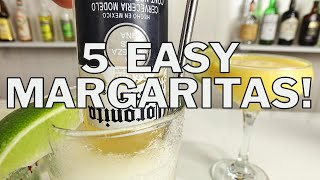 5 x EASY MARGARITA COCKTAIL RECIPES [upl. by Ploss]