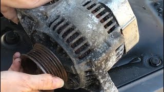 how to fix a SEIZED alternator Quick Fix [upl. by Fania]