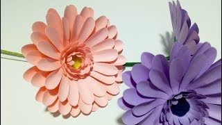 Como hacer flores de papel Gerberas Super faciles y rapidas  DIY Manualidades 76 [upl. by Blayne189]