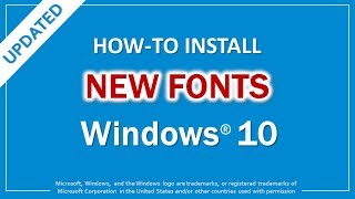 How to Install Fonts in Windows 10 Updated [upl. by Kevan]