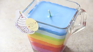 Como hacer Velas arcoiris con crayolas  Craftingeek [upl. by Eihs]