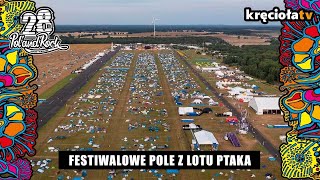 Festiwalowe pole z lotu ptaka [upl. by Erving]