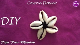 How to Make Cowrie Shells FlowerTips Two MinutesHandmade Jewellery MakingDIY [upl. by Billat900]