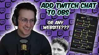 HOW TO ADD TWITCH CHAT TO OBS 2 Minute HowTo Ep 1 [upl. by Acirretahs103]