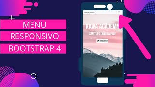 Como fazer MENU com BOOTSTRAP 4  HTML e CSS  Responsivo [upl. by Naivaf]