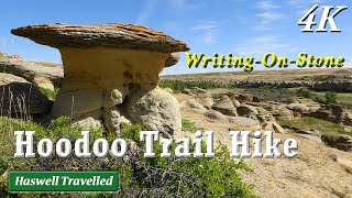 Hoodoo Trail in WritingOnStone Provincial Park  Alberta Canada 4K [upl. by Eimile]