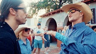 Texan Cowboys Meet Vegan Protesters [upl. by Puttergill]