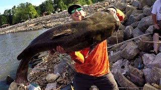 Epic Iowa Catfishing 70 pound flathead [upl. by Alban605]