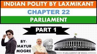 Indian Polity by Laxmikant chapter 22 Parliament Part 1Lok sabhaRajya sabhafor UPSCMPSC [upl. by Euqinemod203]