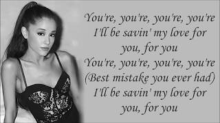 Ariana Grande  Best Mistake ft Big Sean  Lyrics [upl. by Sherwood]